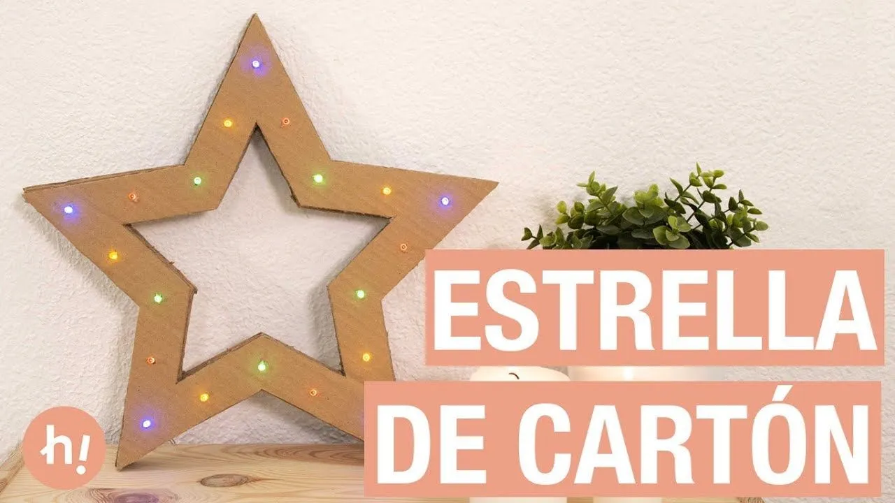 Cómo hacer una estrella de cartón con luces · Handfie DIY - YouTube Cómo hacer una estrella de cartón con luces · Handfie DIY - YouTube