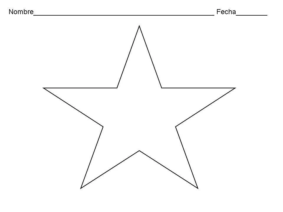 Estrella - Fichas para aprender las formas geométricas Estrella - Fichas para aprender las formas geométricas