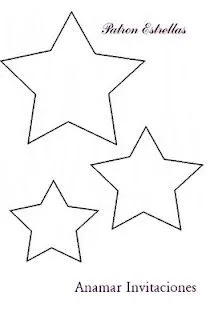 Molde de estrellas en foami - Imagui