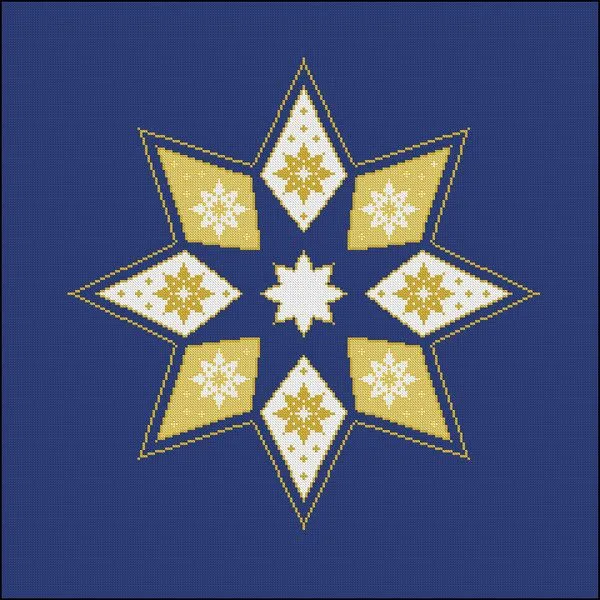 Estrella de punto de cruz - Imagui