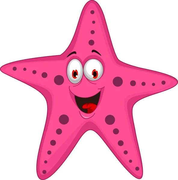 Estrella de mar dibujos animados divertidos — Vector stock ...