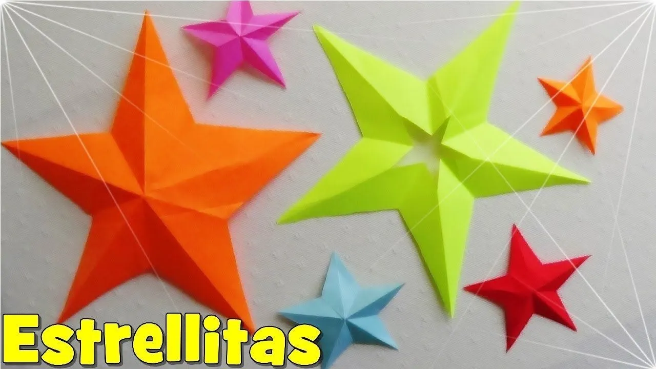 Cómo hacer una Estrella de Papel de 5 Puntas - Marina Creativa
