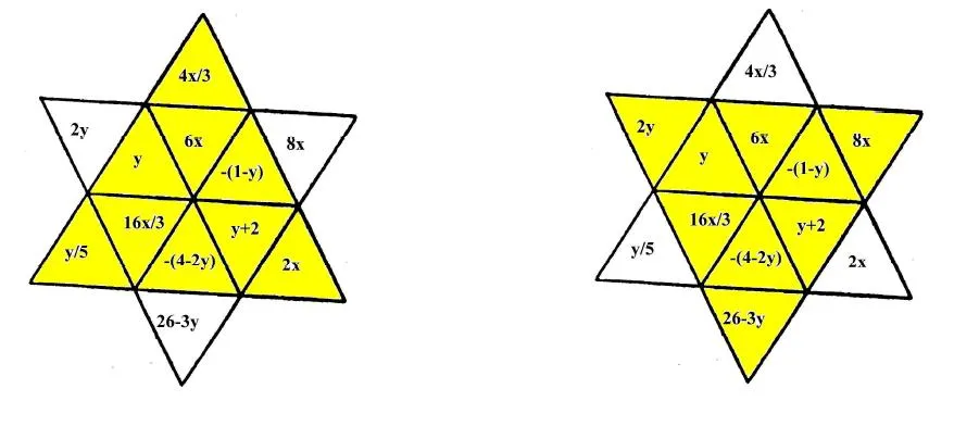 LA ESTRELLA DE SEIS PUNTAS DE LOS SISTEMAS DE ECUACIONES | Juegos ...
