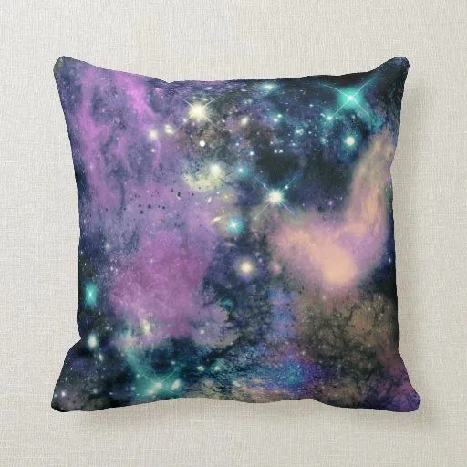Estrellas en colores pastel de la galaxia cojines de Zazzle.