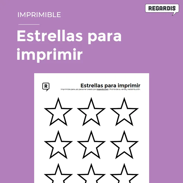 Estrellas para imprimir gratis (PDF) - Regardis Estrellas para imprimir gratis (PDF) - Regardis