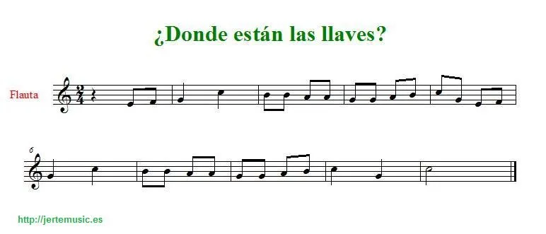 Partitura para flauta dulce estrellita donde estas - Imagui