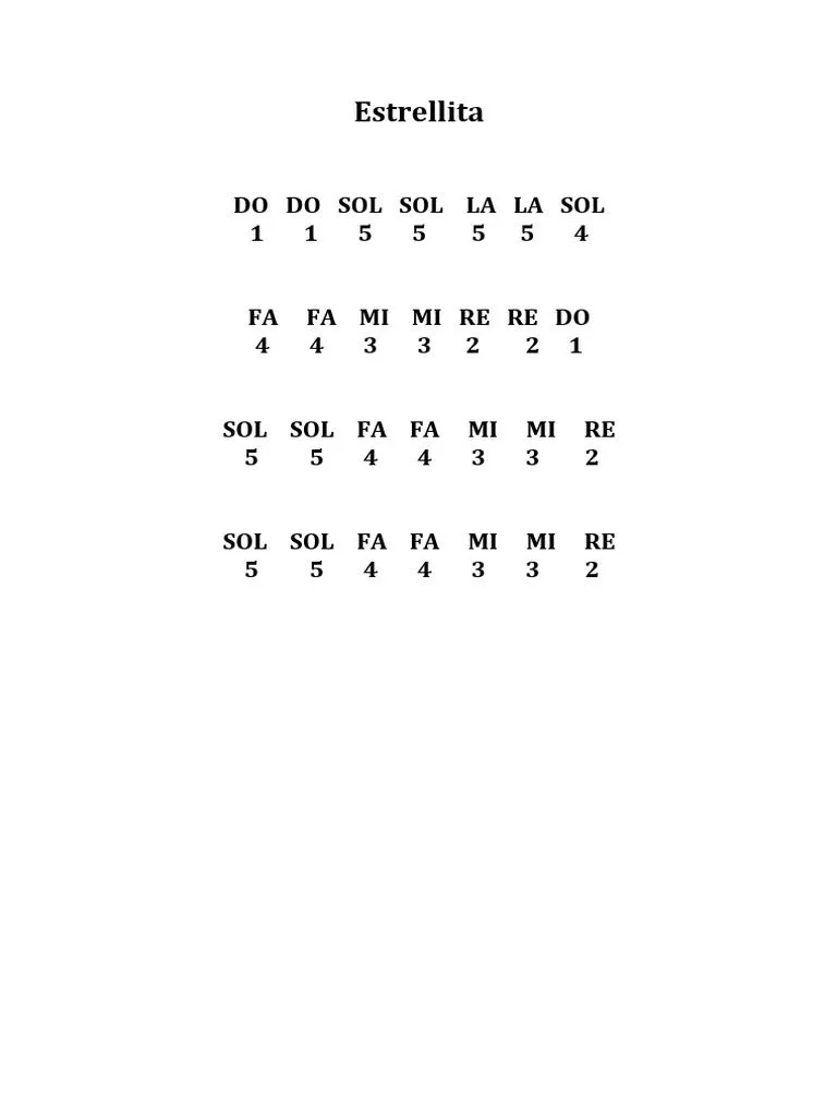 Estrellita | PDF | Elementos de la música | Teoría musical Estrellita | PDF | Elementos de la música | Teoría musical