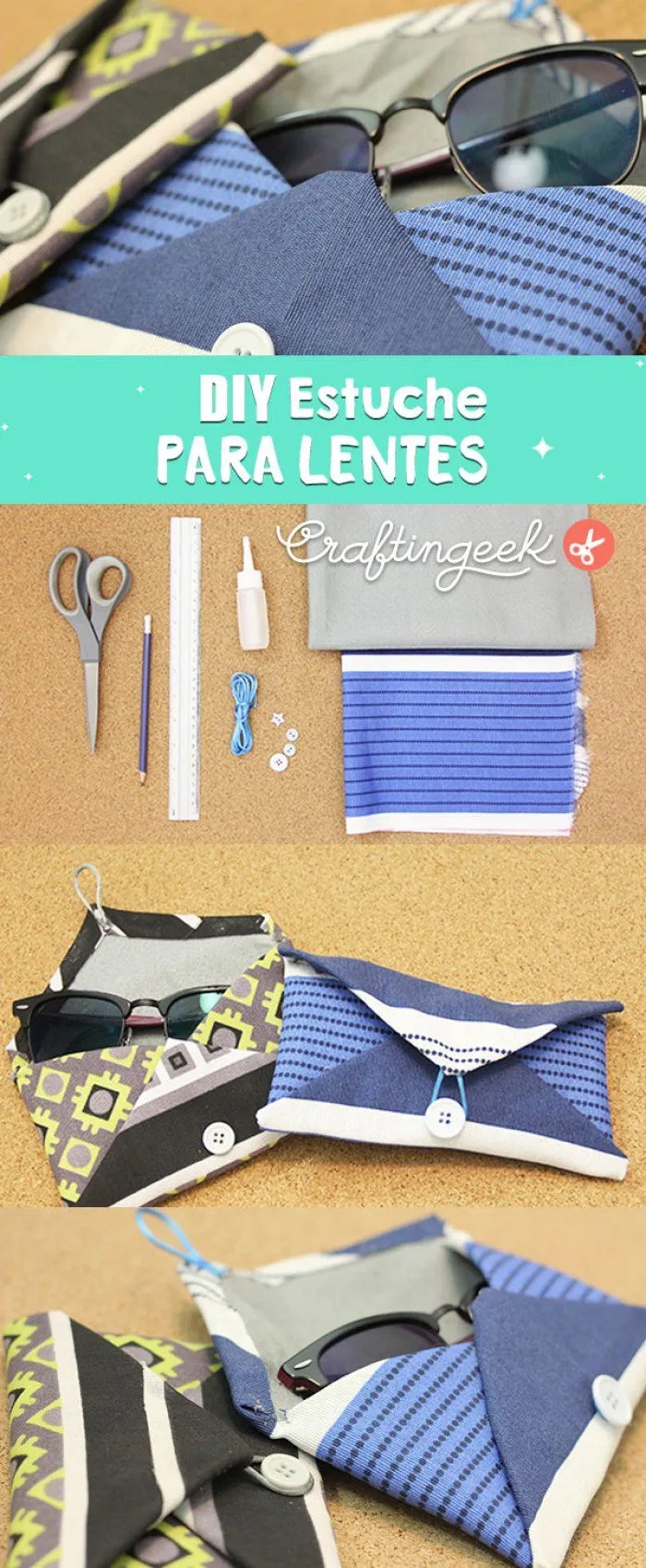 Cómo hacer un estuche para lentes fácil paso a paso Cómo hacer un estuche para lentes fácil paso a paso