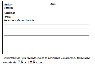 Estudiando!: Como debe ser una ficha bibliografica