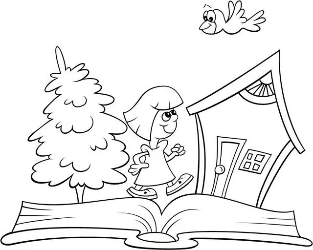 Estudiante para colorear ~ Dibujos para Colorear Infantil