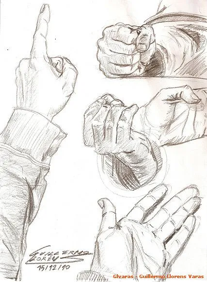 Estudio de manos dibujo - Imagui