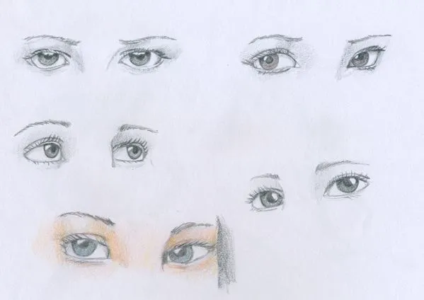 Ojos dibujados a lapiz - Imagui