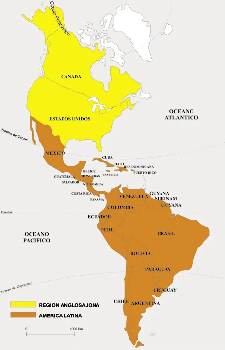 Estudios Sociales y Cívica: Mapa: América Latina y Anglosajona. Estudios Sociales y Cívica: Mapa: América Latina y Anglosajona.