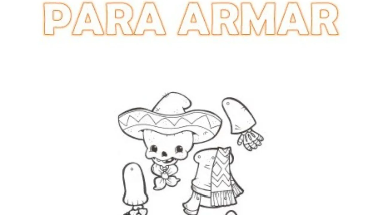 Estupendas calaveras o esqueletos para armar del día de muertos | Material Educativo Estupendas calaveras o esqueletos para armar del día de muertos | Material Educativo