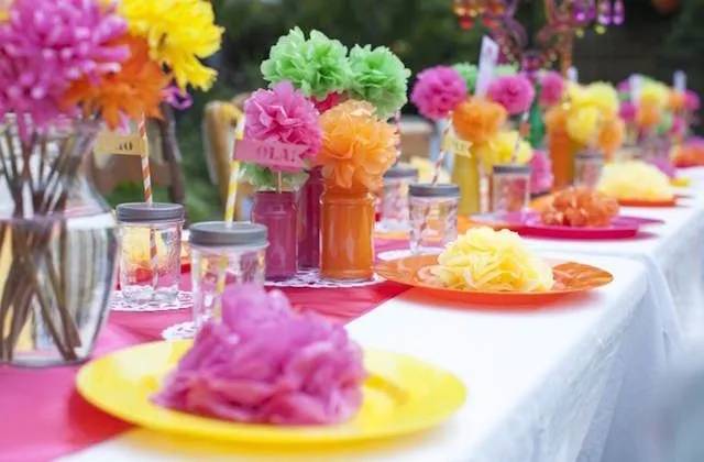 Estupendos arreglos florales para fiestas infantiles