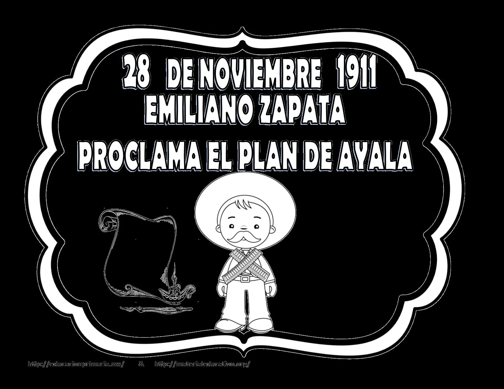 Estupendos diseños de las efemérides del mes de noviembre en blanco y negro para colorear | Material Educativo Estupendos diseños de las efemérides del mes de noviembre en blanco y negro para colorear | Material Educativo