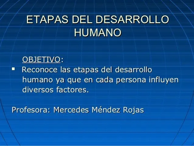 Etapas del desarrollo humano