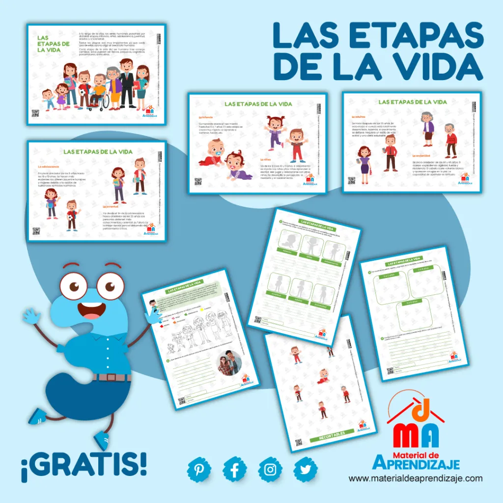 Las etapas de la vida 3er grado : Material de Aprendizaje Las etapas de la vida 3er grado : Material de Aprendizaje