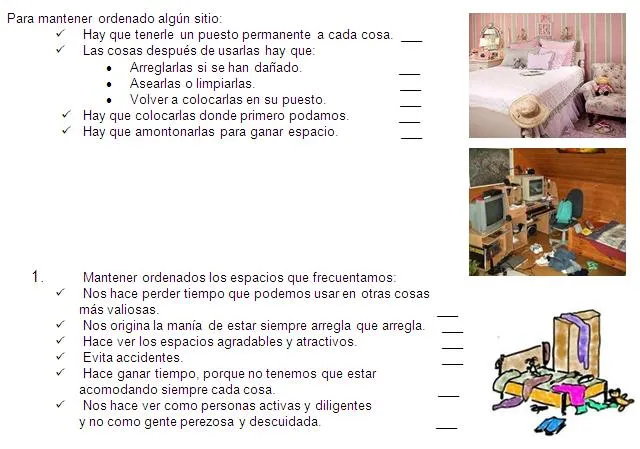 Obligaciones de los niños en casa - Imagui
