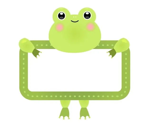Una etiqueta de nombre con una ilustración de imagen de rana linda conjunto guardería infantil animal de papel l | Vector Premium Una etiqueta de nombre con una ilustración de imagen de rana linda conjunto guardería infantil animal de papel l | Vector Premium