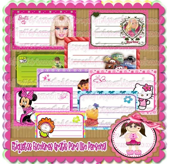 Etiquetas de Barbie para cuadernos - Imagui Etiquetas de Barbie para cuadernos - Imagui