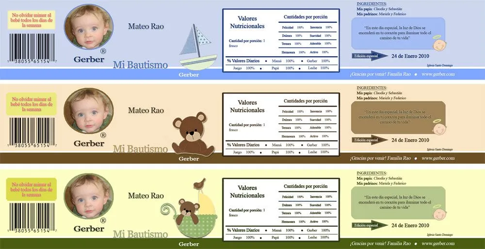 Etiquetas para bautizo gratis - Imagui