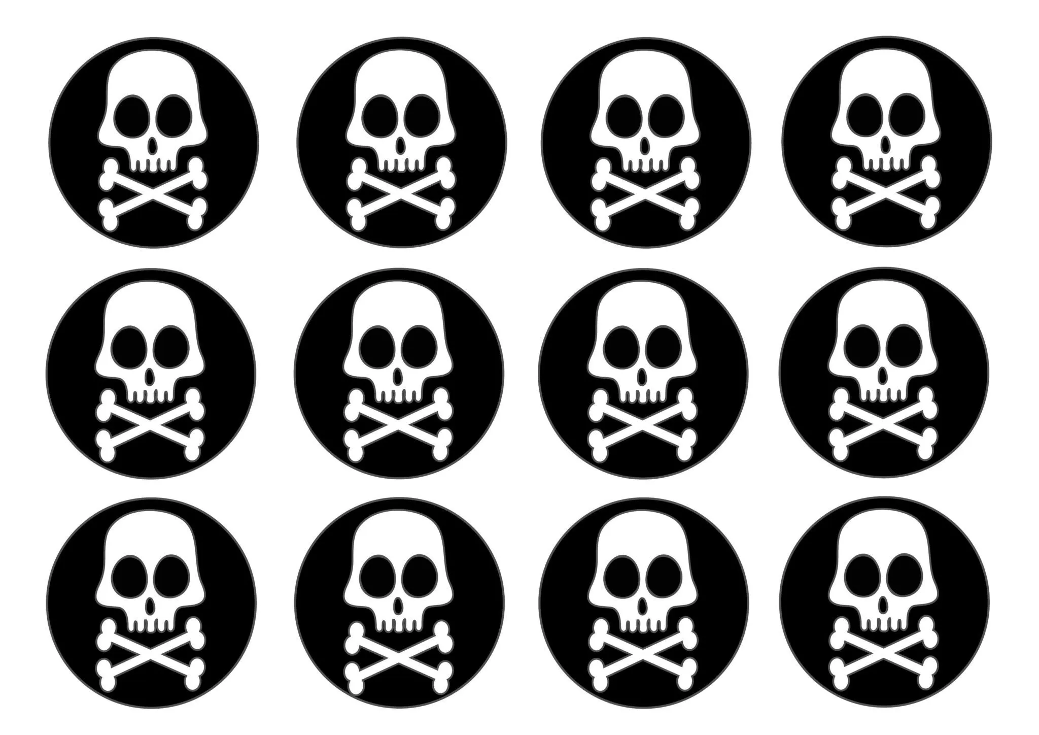 etiquetas calavera pirata - Ludicobox