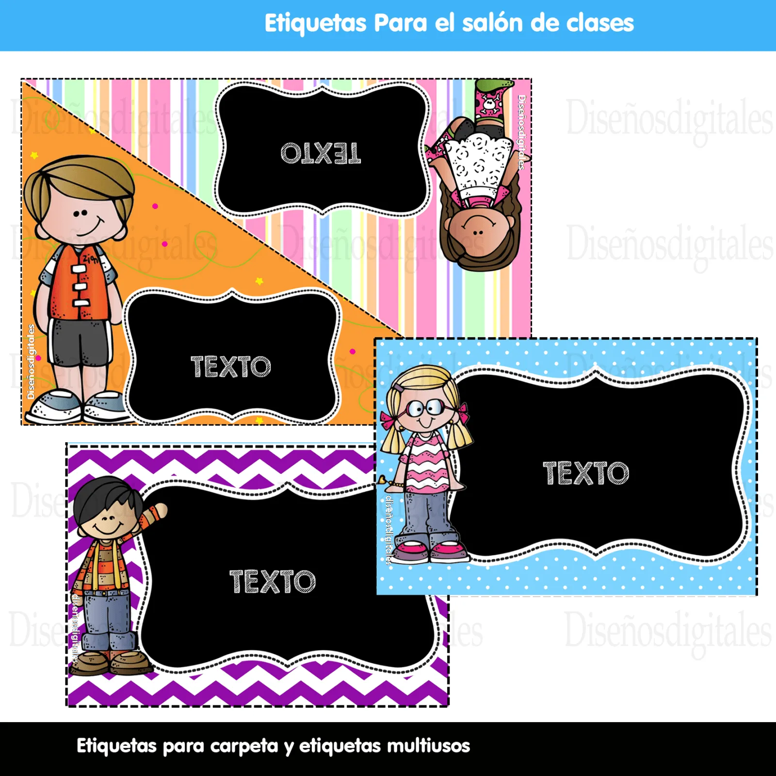 Etiquetas para carpeta para imprimir | Editorial MD Etiquetas para carpeta para imprimir | Editorial MD