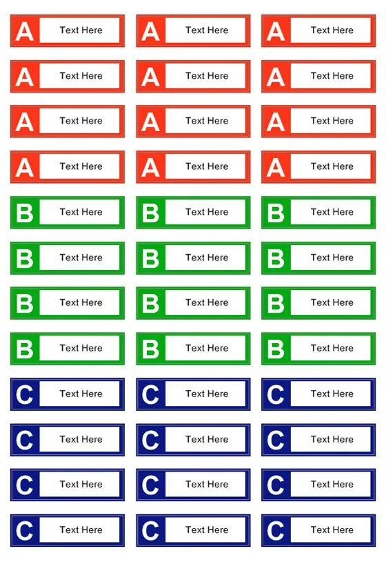 File Folder Label Templates to create office folder labels