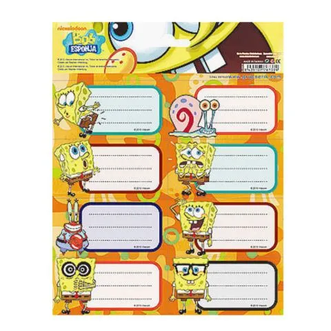 Etiquetas para cuadernos Bob Esponja - Imagui Etiquetas para cuadernos Bob Esponja - Imagui