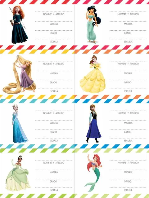 Comprar Etiquetas Princesas na Más Chicos