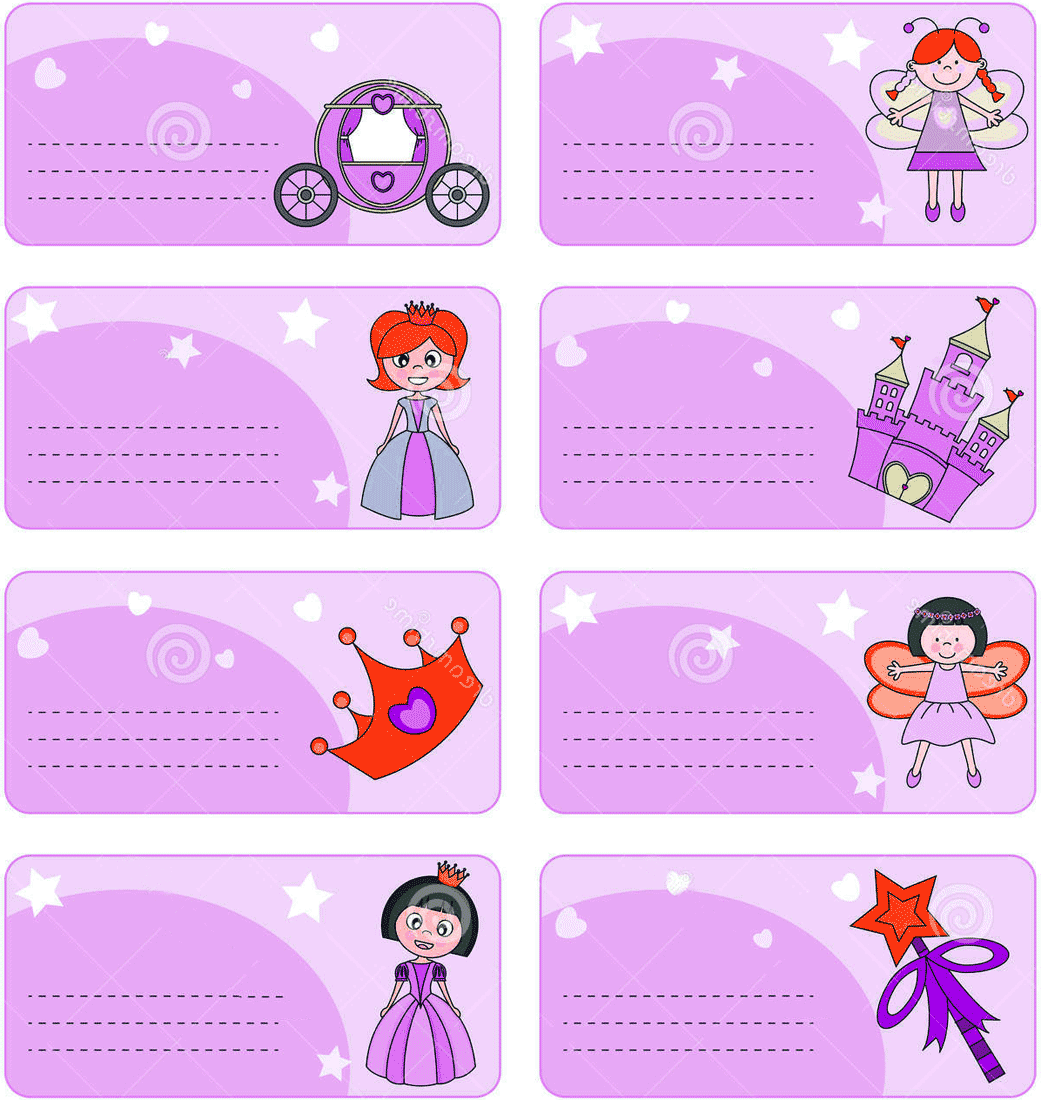 ETIQUETAS PARA CUADERNOS: Etiquetas Infantiles Color Lila Princesa ETIQUETAS PARA CUADERNOS: Etiquetas Infantiles Color Lila Princesa
