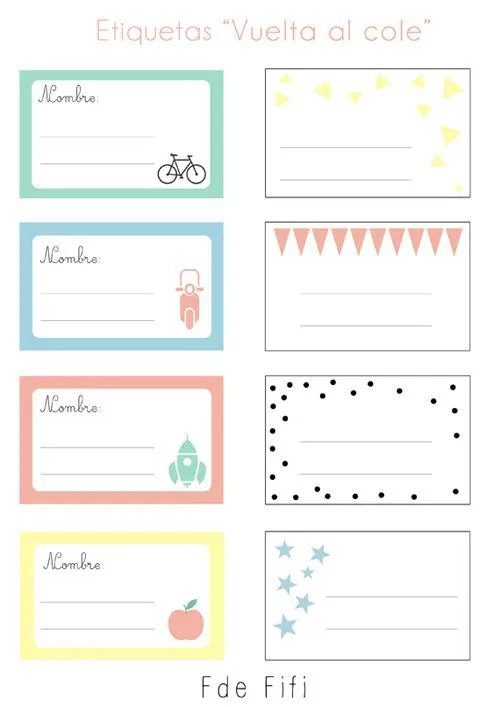 Etiquetas para cuadernos gratis Etiquetas para cuadernos gratis