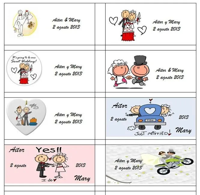 Etiquetas para boda gratis - Imagui