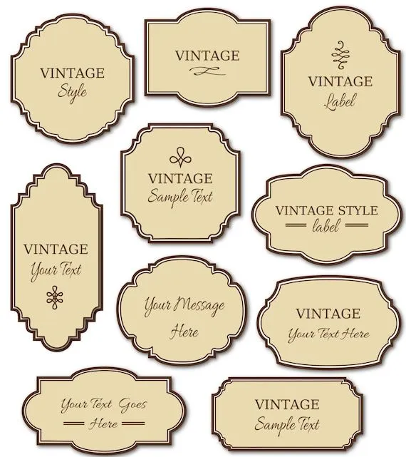 Etiquetas vintage gratis para imprimir - Imagui