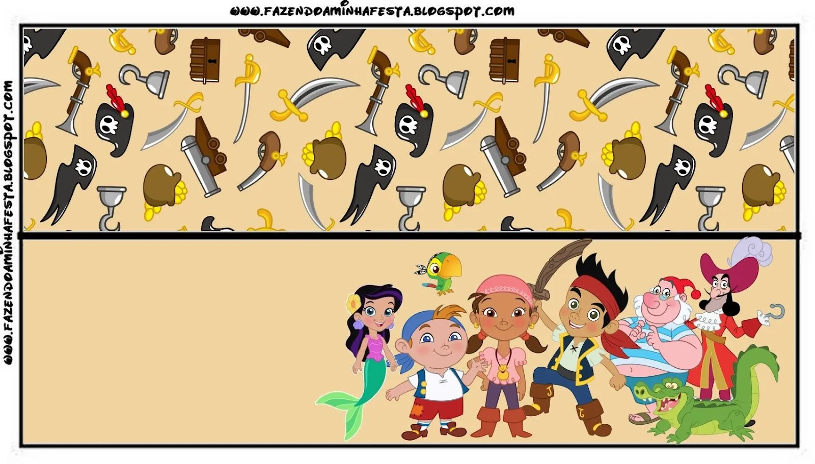 Etiquetas Imprimibles de Jake y los piratas de Nunca Jamás ... Etiquetas Imprimibles de Jake y los piratas de Nunca Jamás ...
