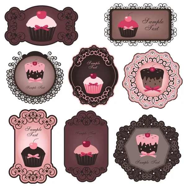 Etiquetas de la Magdalena — Vector stock © hollymolly #4110301 Etiquetas de la Magdalena — Vector stock © hollymolly #4110301