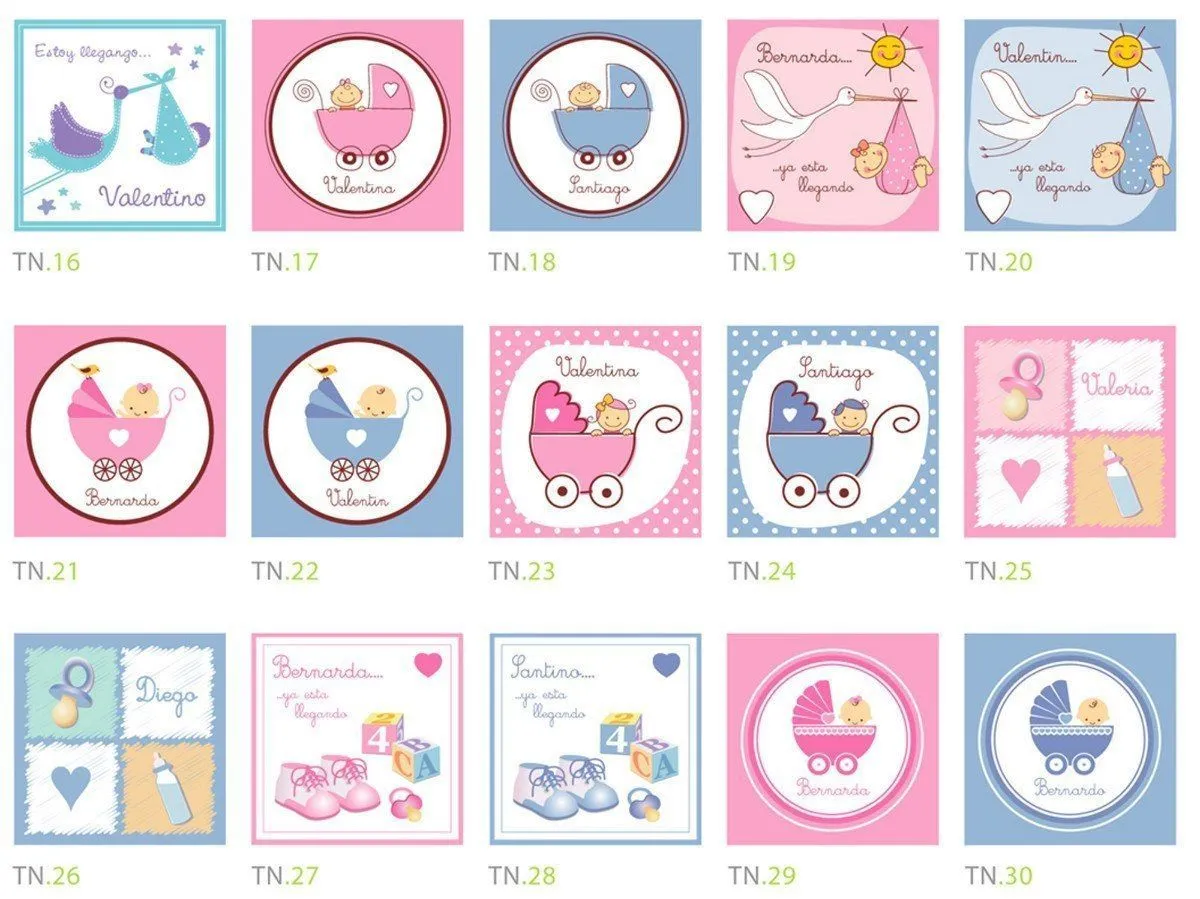 Etiquetas Para Nacimiento, Baby Shower, Bautizo 12 X 60bs ...