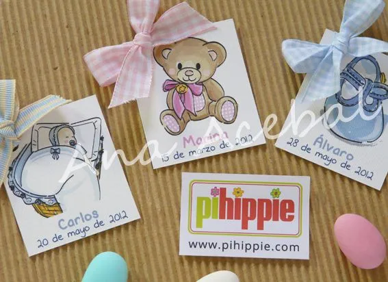 Etiquetas personalizadas rectangulares de Bautizo y baby shower de 6 x 5 cm Etiquetas personalizadas rectangulares de Bautizo y baby shower de 6 x 5 cm