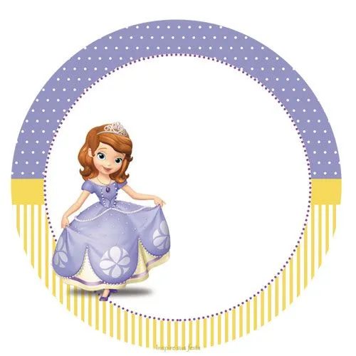 Etiquetas redondas de Princesita Sofía