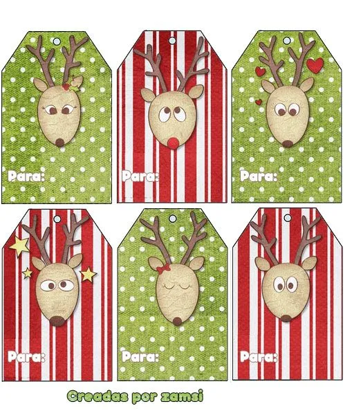 Etiquetas para regalos de navidad de renos by zamsi on DeviantArt Etiquetas para regalos de navidad de renos by zamsi on DeviantArt