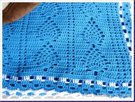 Eu e Minhas Linhas: Manta para Bebê em Crochê Eu e Minhas Linhas: Manta para Bebê em Crochê