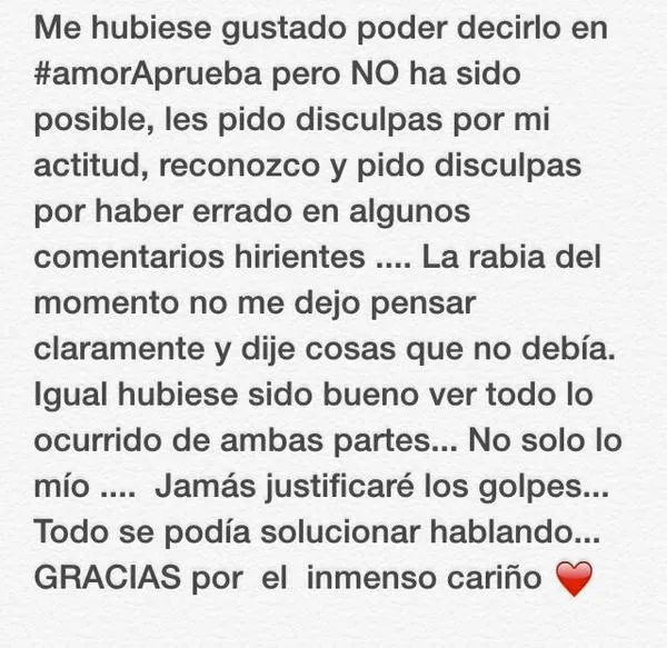 EUGENIA LEMOS NOS DEJA SU DESPEDIDA DE AMOR A PRUEBA | Cotilla de ...