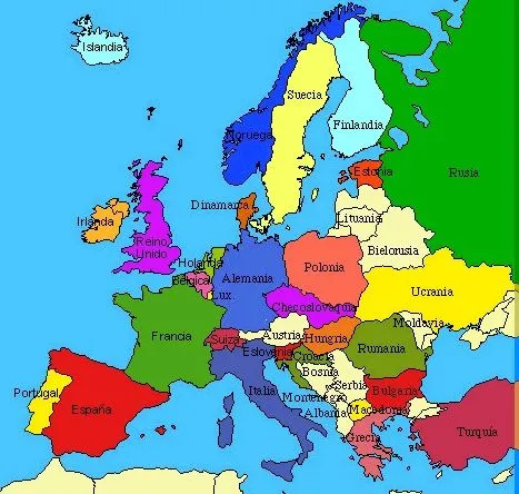 Europa Localización Geográfica Países - Mundo Geografía