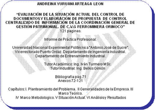 Evaluación y propuesta control documentos, gestión patrimonial ... Evaluación y propuesta control documentos, gestión patrimonial ...