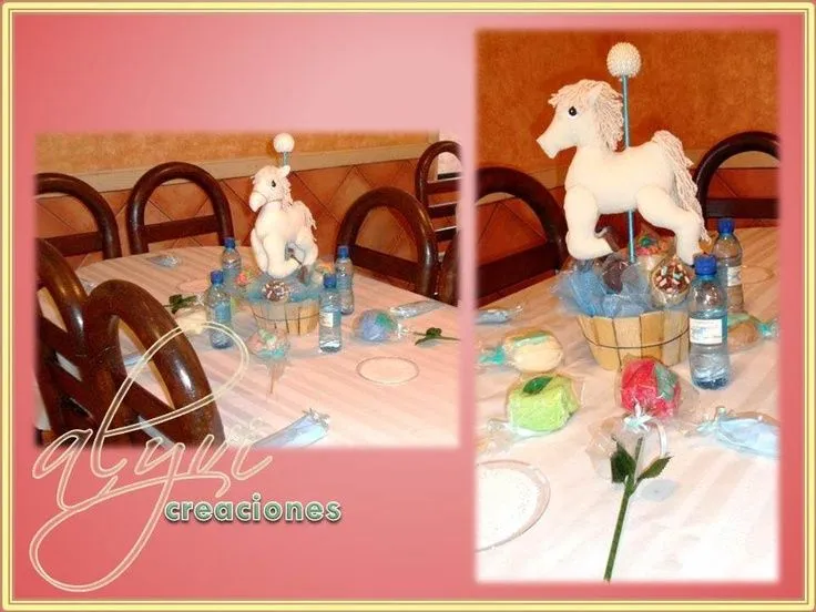 Evento Baby Shower Niño: Centro de mesa; caballito carrousel ... Evento Baby Shower Niño: Centro de mesa; caballito carrousel ...