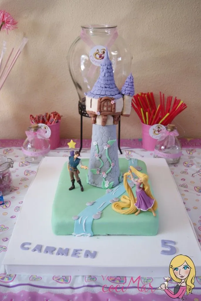 Evento cumpleaños y tarta fondant Rapunzel | Vamos a Cocimar Evento cumpleaños y tarta fondant Rapunzel | Vamos a Cocimar