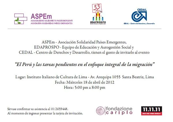 Evento: El Perú y las tareas pendientes en el enfoque integral de ...