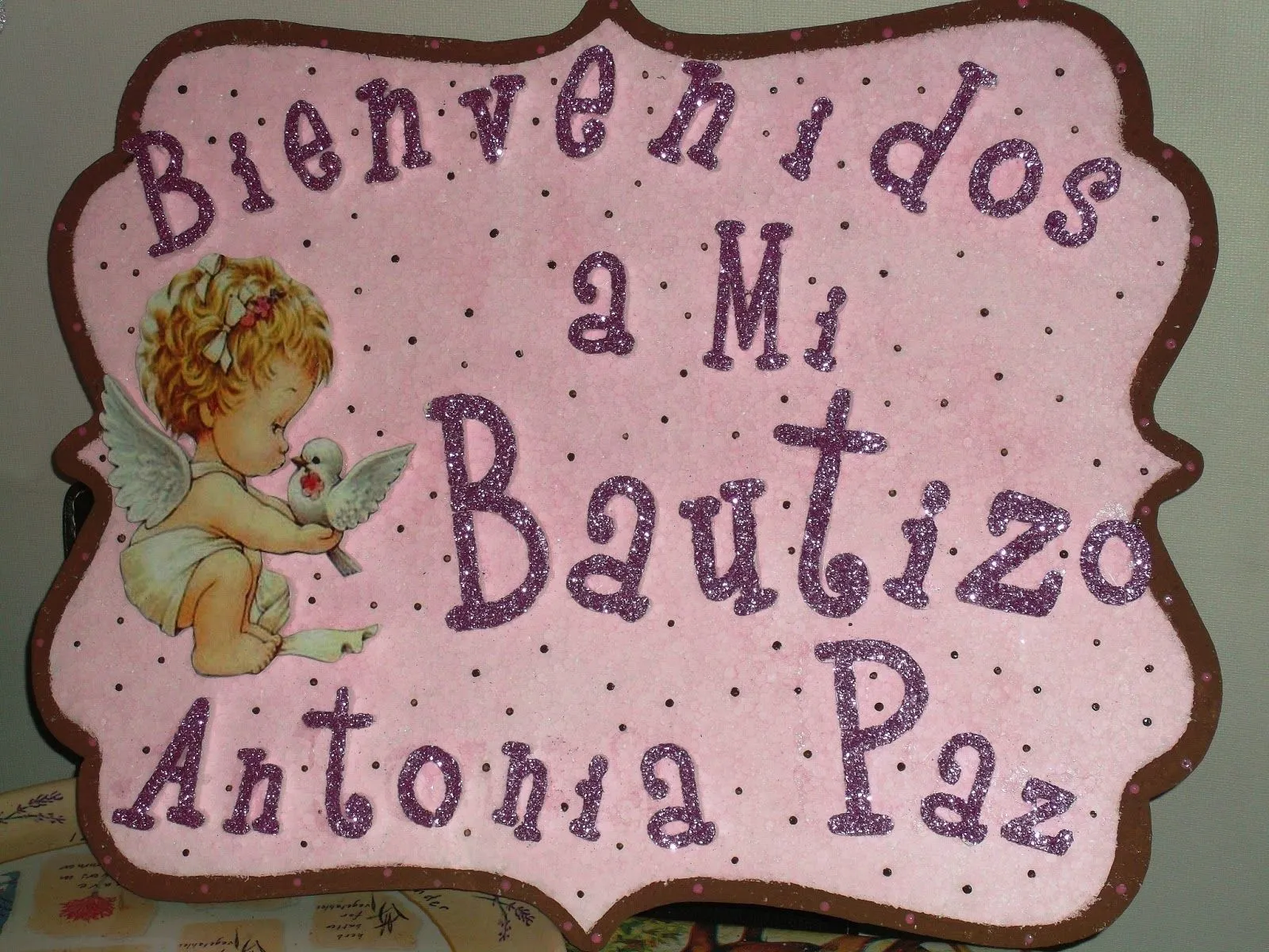 Eventos para tu Bebé: Letrero Bautizo