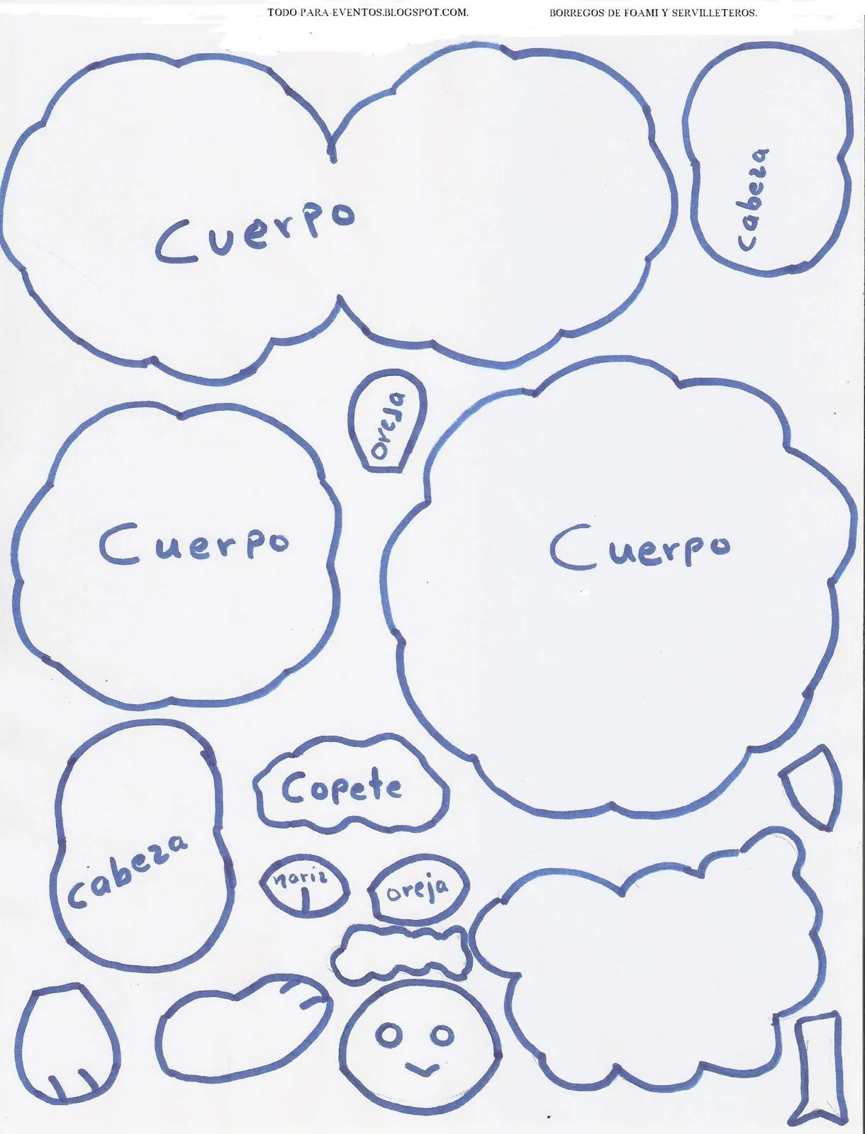 Todo Para Eventos: BORREGOS DE FOAMI.